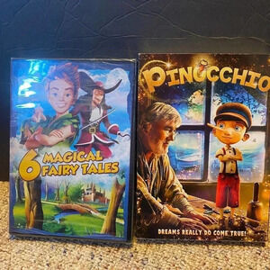 2 New DVD MOVIES PINOCCHIO AND 6 Magic Fairy Tales